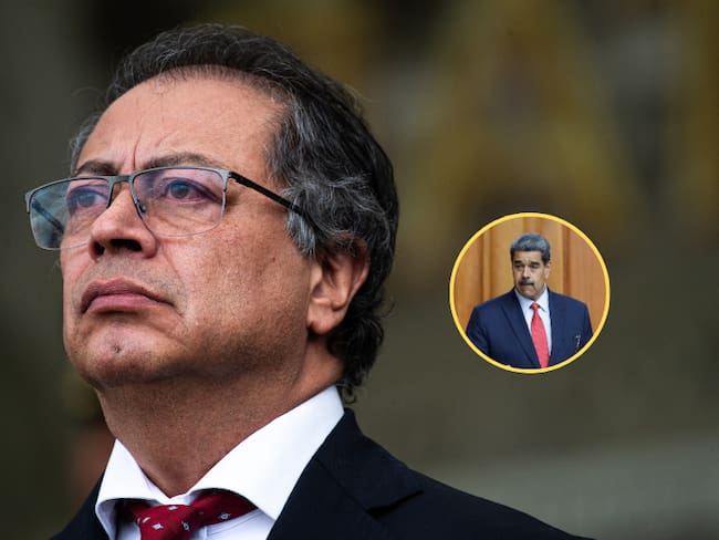 Gustavo Petro y Nicolás Maduro (Fotos vía Getty Images)