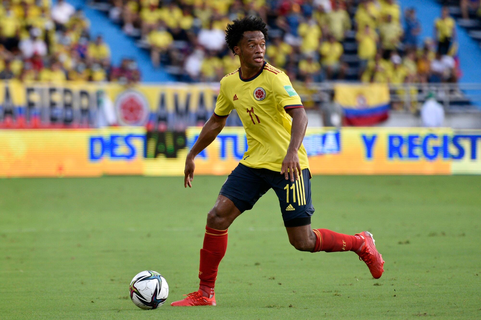 Juan Guillermo Cuadrado con la Selección Colombia ante Ecuador