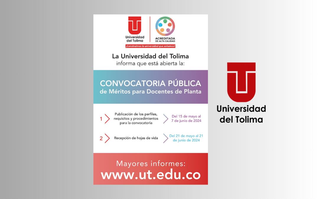 Universidad del Tolima abrió convocatoria para profesores de planta, ¿cómo inscribirse?