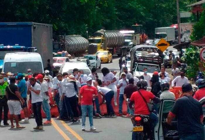 Paro en la Troncal del Caribe . Cortesía comunidad