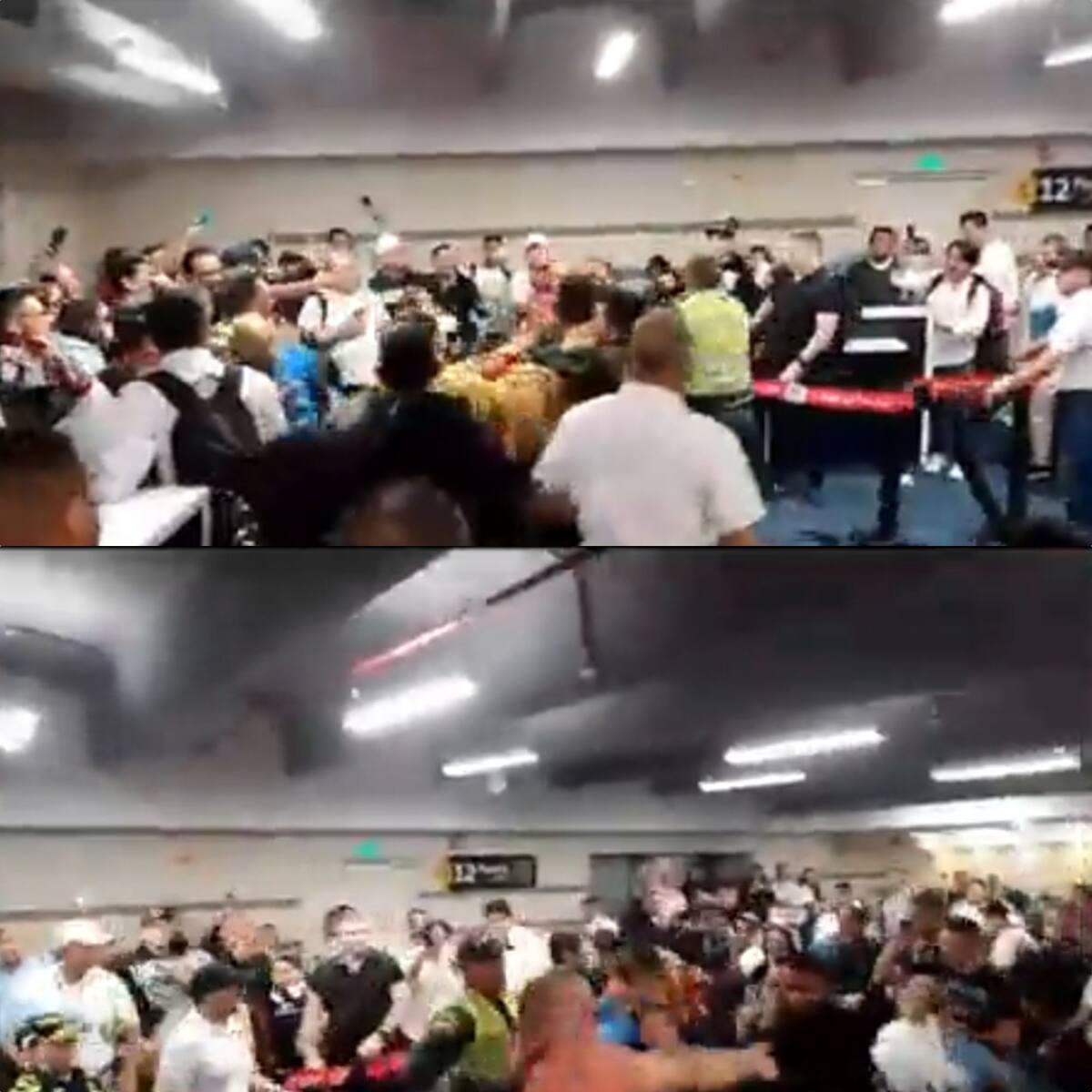 Uniformados controlaron disturbios en el aeropuerto Cortissoz de Barranquilla