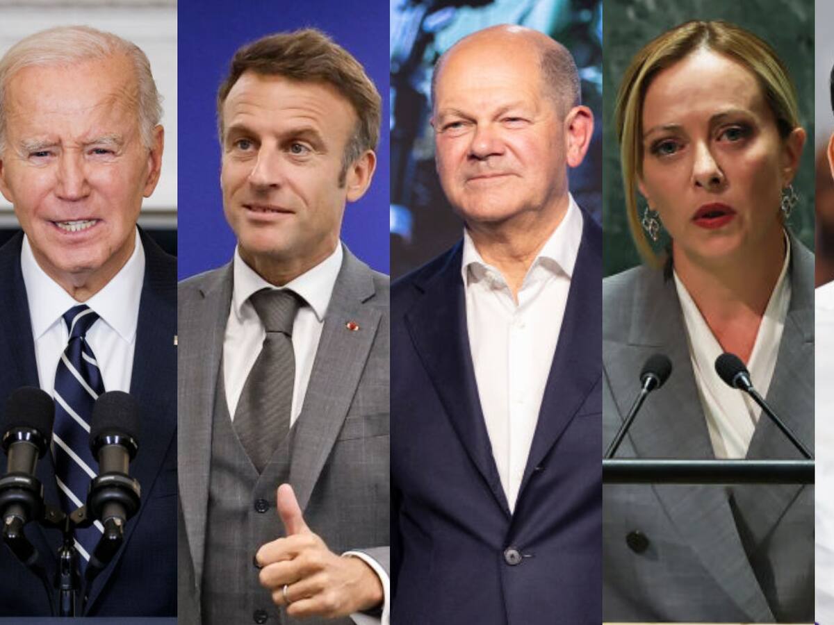 Biden, Macron, Scholz, Meloni y Sunak condenan a Hamás y expresan su apoyo a Israel