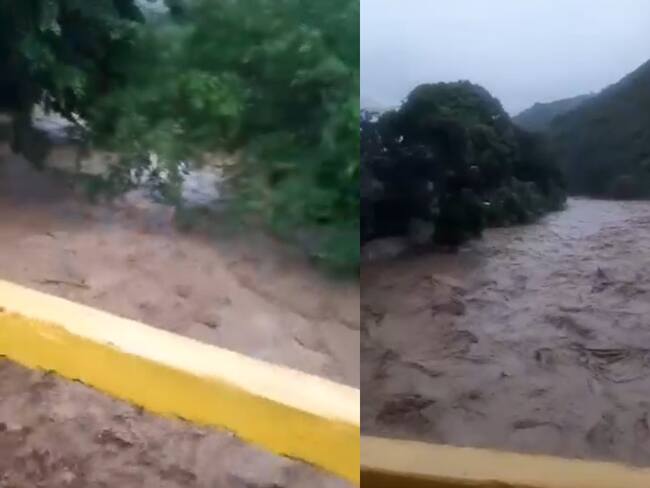 Inundaciones en Dagua. Foto: captura de video.