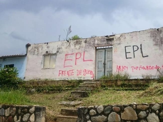 Preocupación por aparición de grafitis del Epl en Corinto, Cauca. Foto: Alcaldía de Corinto.