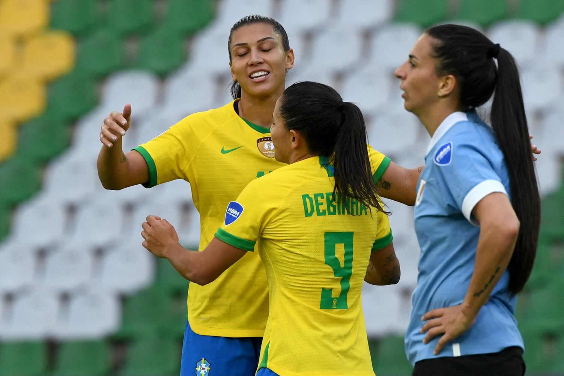 Brasil vs. Uruguay Copa América Femenina. (Photo by JUAN BARRETO/AFP via Getty Images)