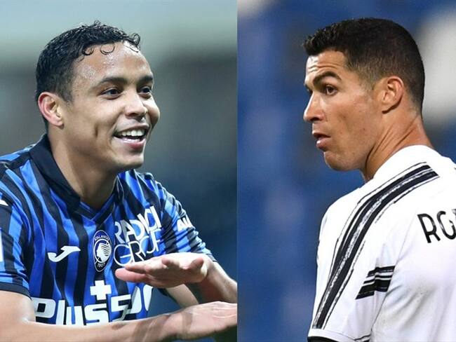 Luis Fernando Muriel y Cristiano Ronaldo. Foto: Sportinfoto/DeFodi Images via Getty Images - Alessandro Sabattini/Getty Images
