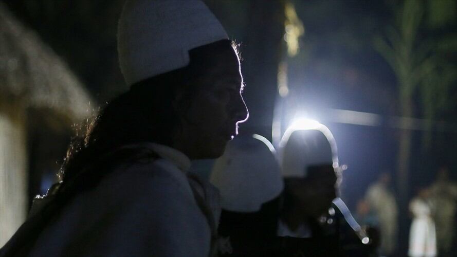 Indígenas arhuacos en Pueblo Bello denuncian fraude electoral. Foto: Colprensa