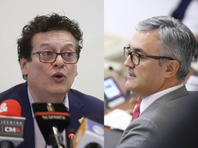 Alirio Uribe, representante a la Cámara por el Pacto Histórico, y Christian Garcés, congresista del Centro Democrático. (Colprensa - Lina Gasca)