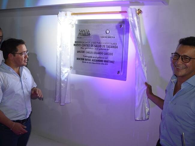 Placa del Puesto de Salud de Taganga, una de las solicitadas a desmontar. Foto: Alcaldía de Santa Marta