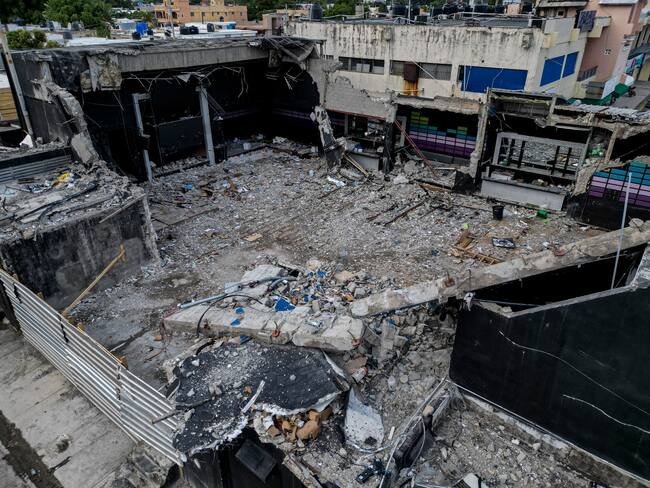 Restos de la discoteca Jet Set. Foto: MARTIN BERNETTI/AFP via Getty Images.