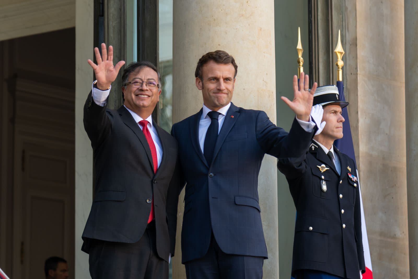Emmanuel Macron y Gustavo Petro. Foto: Presidencia