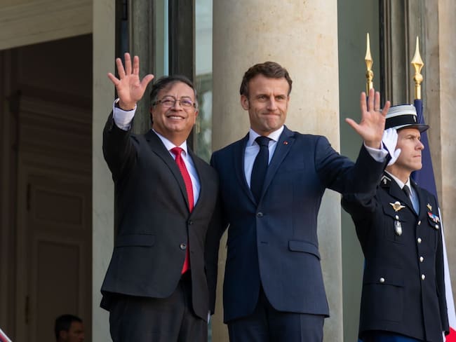 Emmanuel Macron y Gustavo Petro. Foto: Presidencia