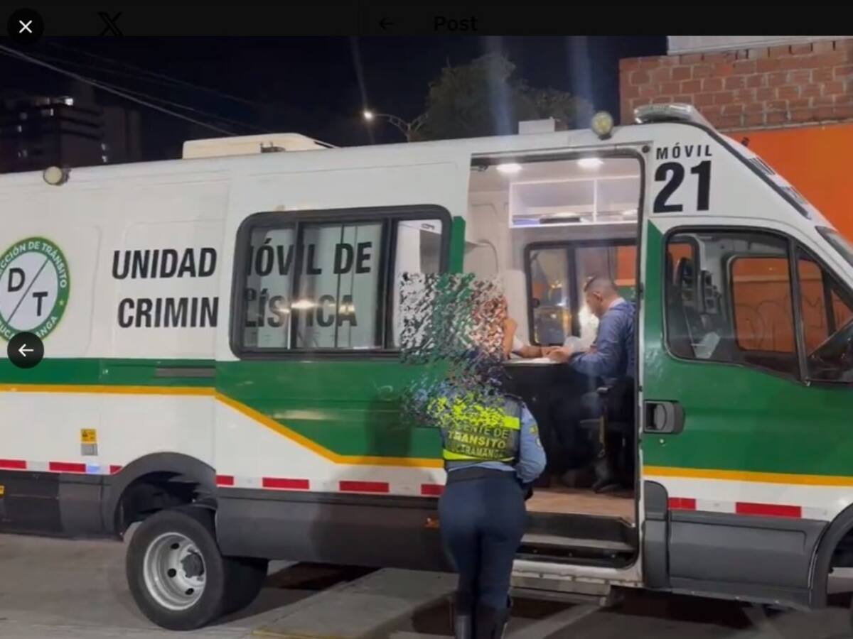 Sorprenden a conductor de ambulancia manejando en estado de alicoramiento en Bucaramanga