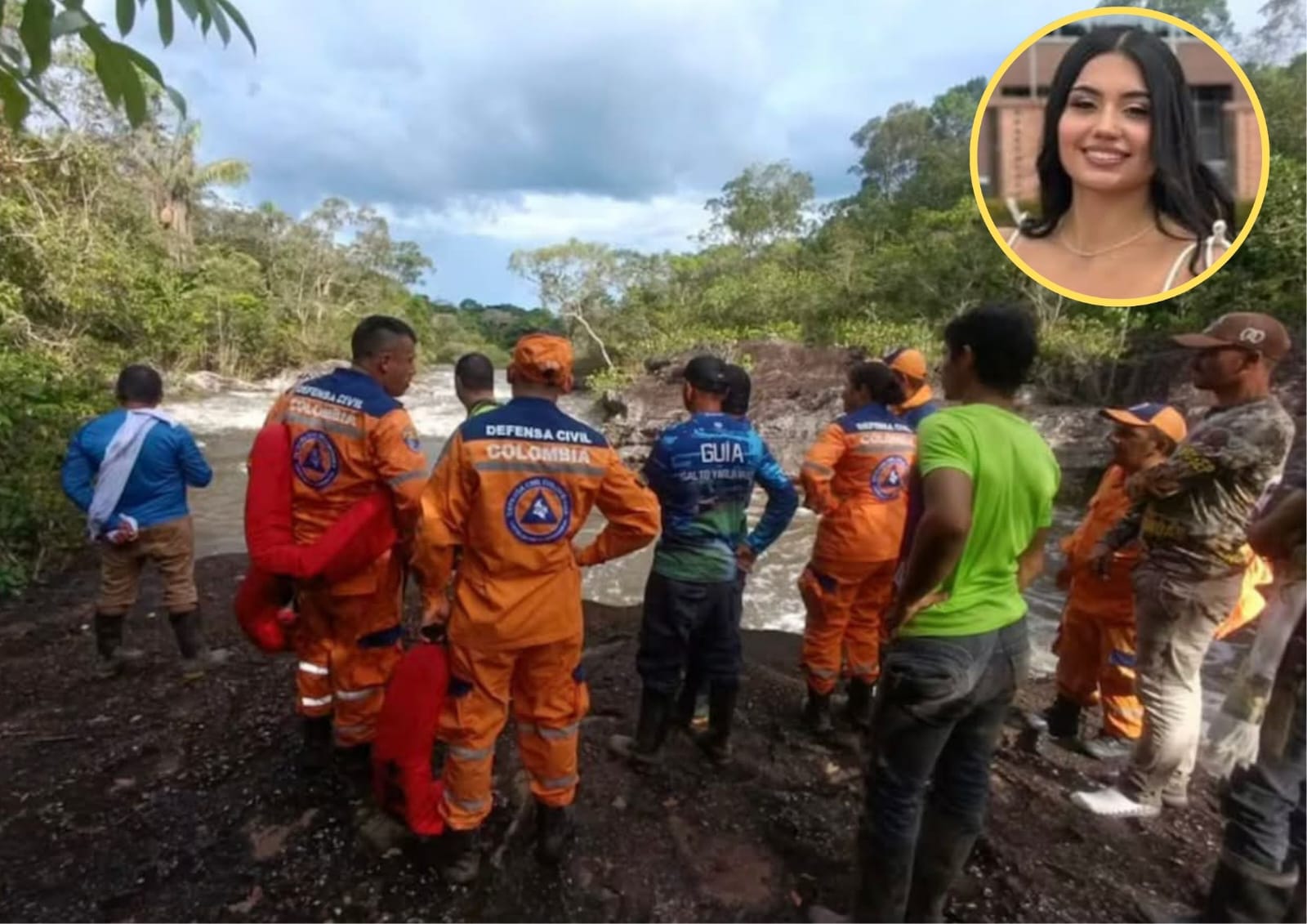 La Defensa Civil se encuentra en Caño Canoa desde el pasado domingo realizando labores de búsqueda de Yudi Alexandra Castellanos Solano.