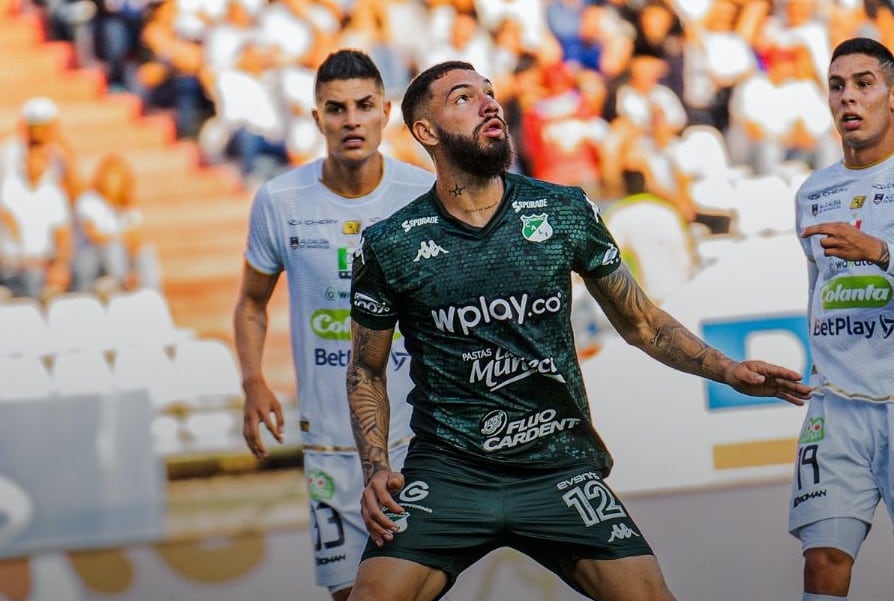 Once Caldas vs Deportivo Cali. Foto: X @AsoDeporCali