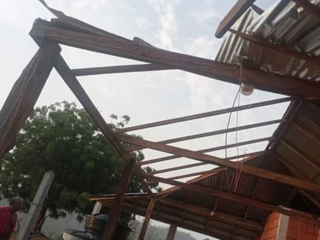 Vivienda destechada en Puerto Escondido, Córdoba. Foto: prensa Alcaldía Puerto Escondido.