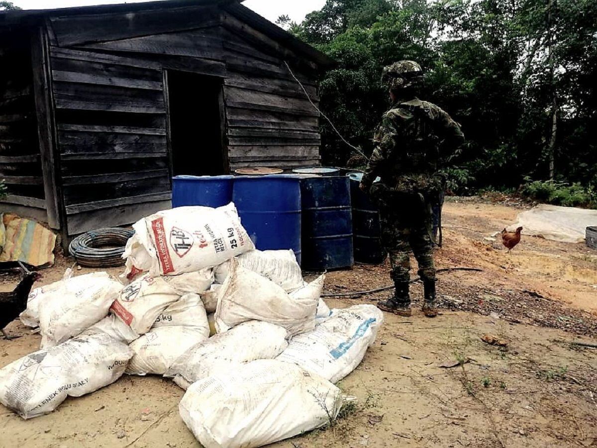 Neutralizado en Norte de Santander depósito ilegal con insumos para el procesamiento- Colprensa 
