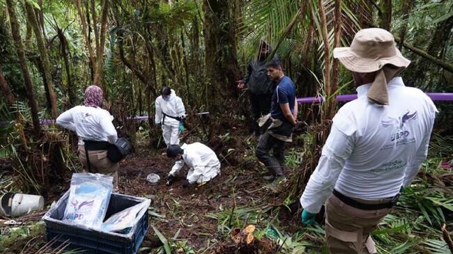 El cuerpo recuperado en Meta pertenecería a Carmenza Castañeda. Foto: Unidad de Búsqueda