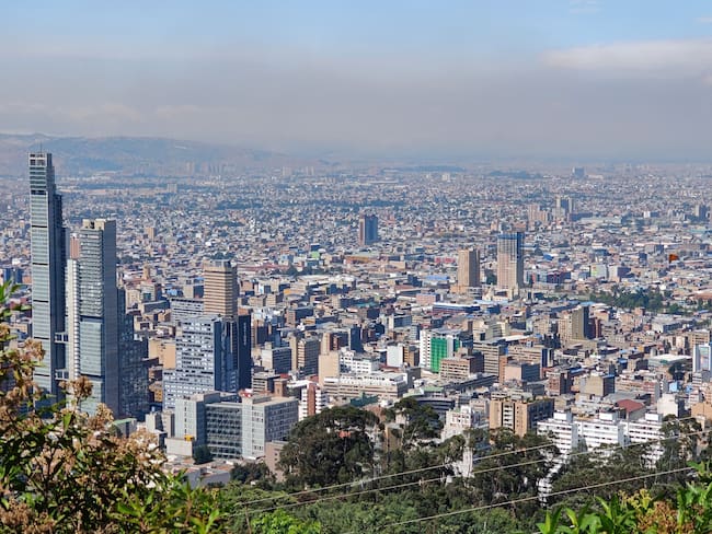 Vista aérea de la ciudad de Bogotá, Colombia (Foto GettyImages)