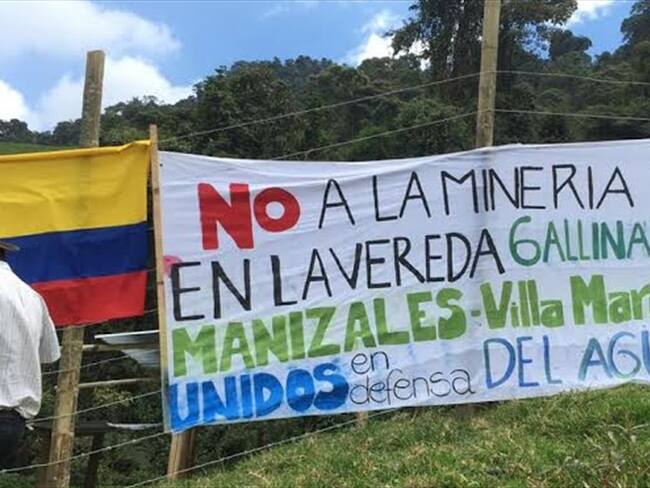 Minería ilegal amenaza el sistema de acueducto de la ciudad. Foto: Cortesía Gian Lendy, lider de Gallinazo