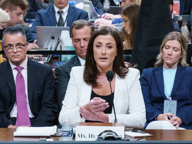 Cassidy Hutchinson, testigo en el caso de asalto al Capitolio. Foto: EFE