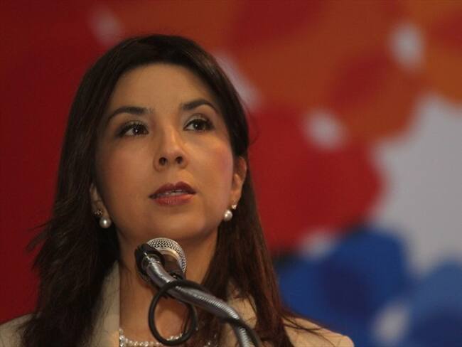 La ministra de Educación, María Victoria Angulo, dio a conocer a los secretarios las siete líneas de gestión en las que se enfocará el sector. Foto: Colprensa