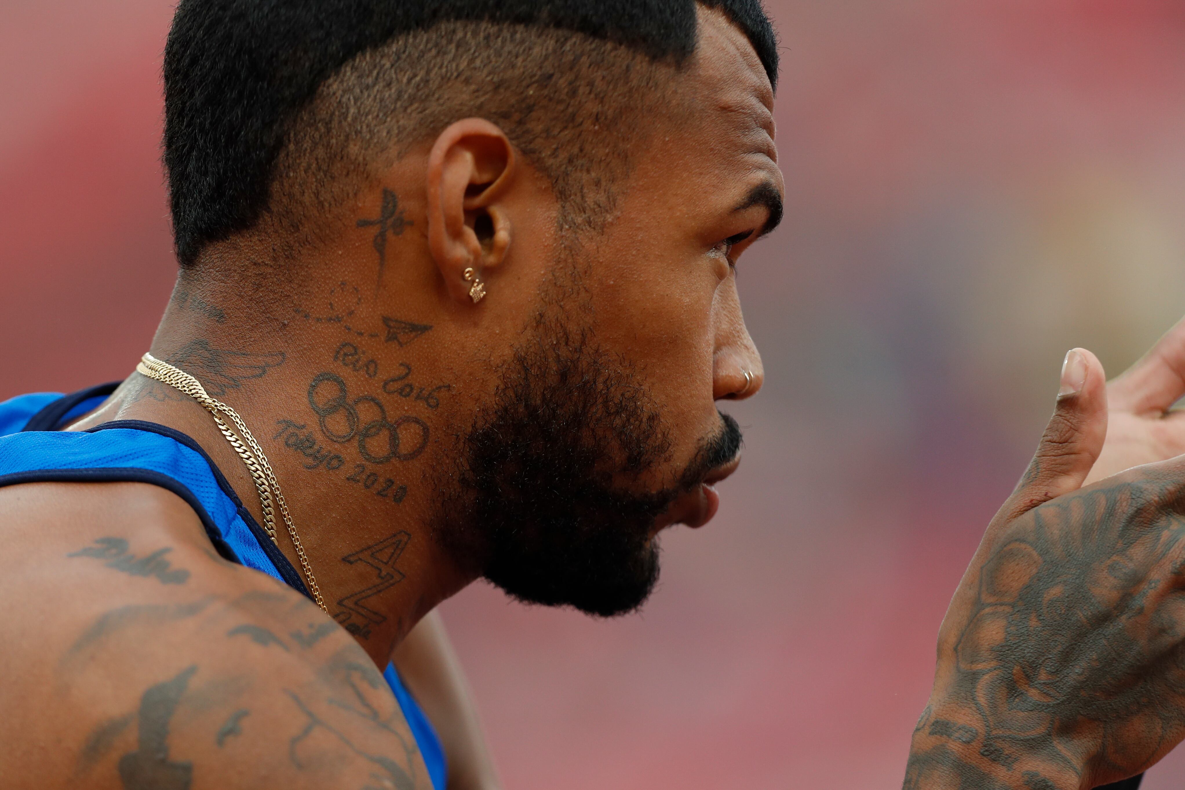 Anthony Zambrano de Colombia en la prueba 400m masculino hoy, durante los Juegos Panamericanos 2023 en Santiago (Chile). EFE/ Osvaldo Villarroel