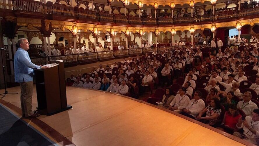 Presidente Duque pide apoyar el regreso de Venezuela a la Comunidad Andina de Naciones. Foto: Presidencia