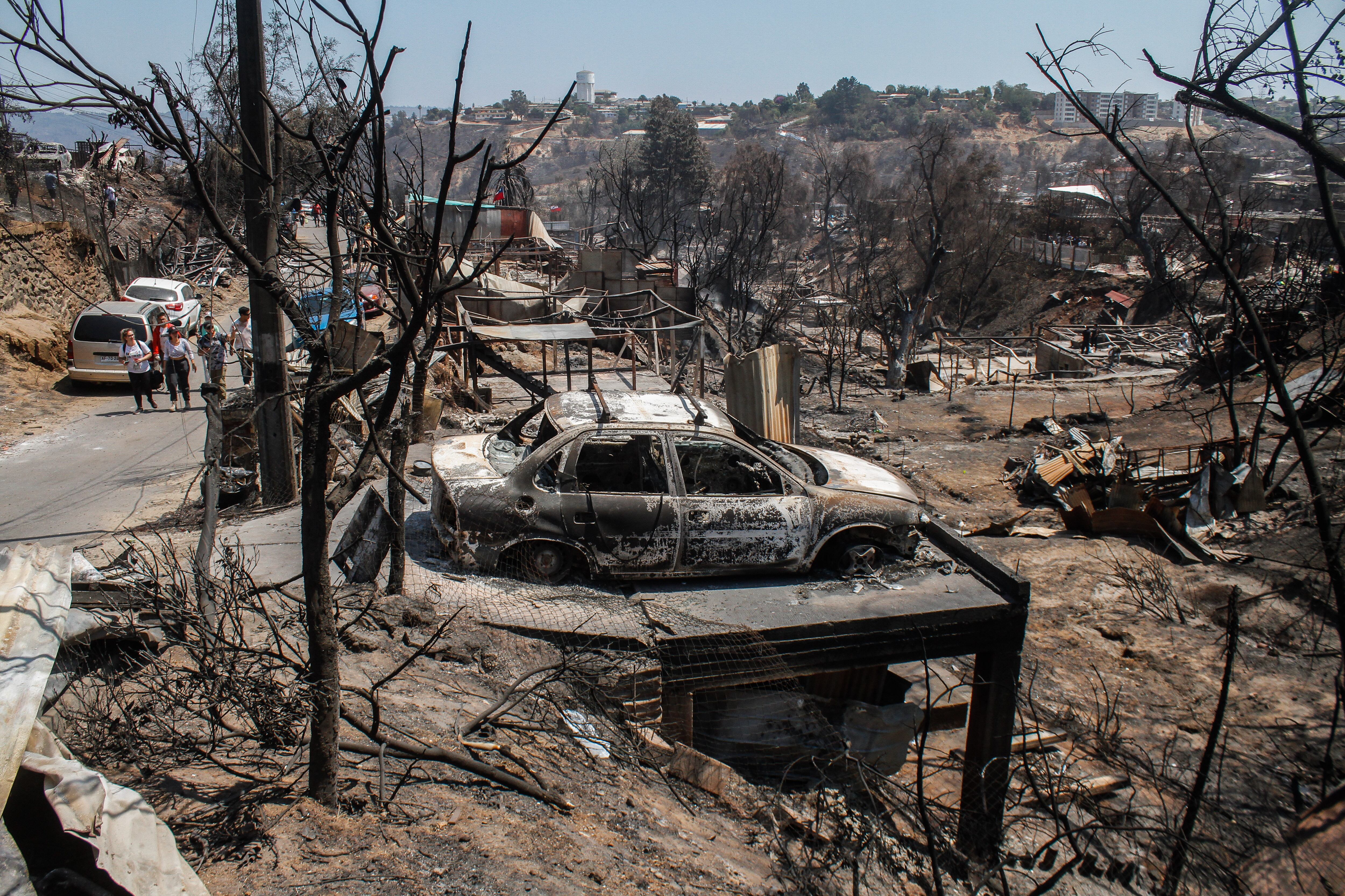 Incendios en Chile. Foto: EFE/ Cristobal Basaure
