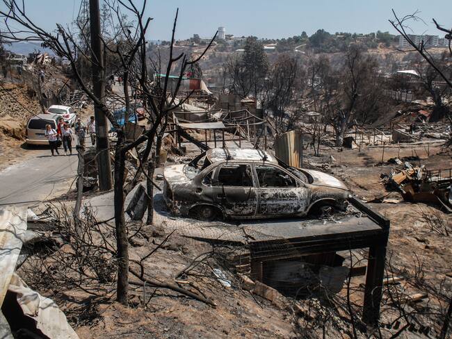 Incendios en Chile. Foto: EFE/ Cristobal Basaure