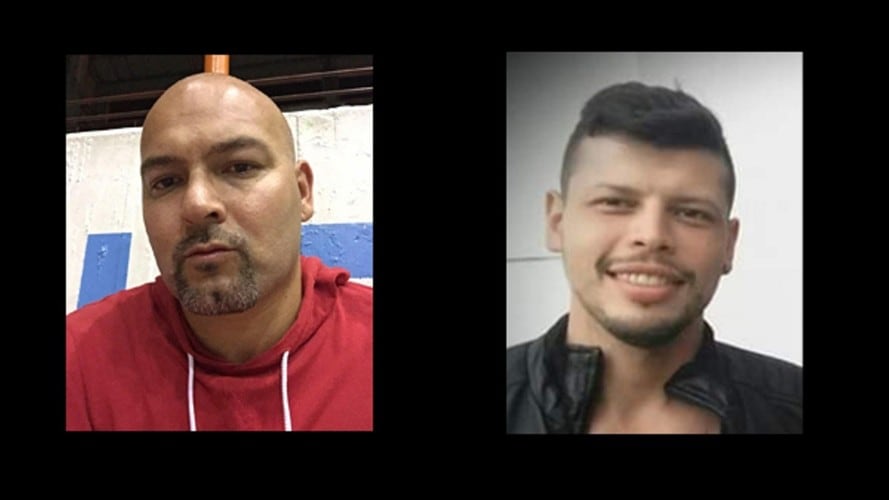 Se trata de Erik Galantini de 37 años y Stephen Grajales Ocampo de 44, quienes fueron privados de la libertad por un grupo armado en el oriente del departamento.. Foto: Cortesía