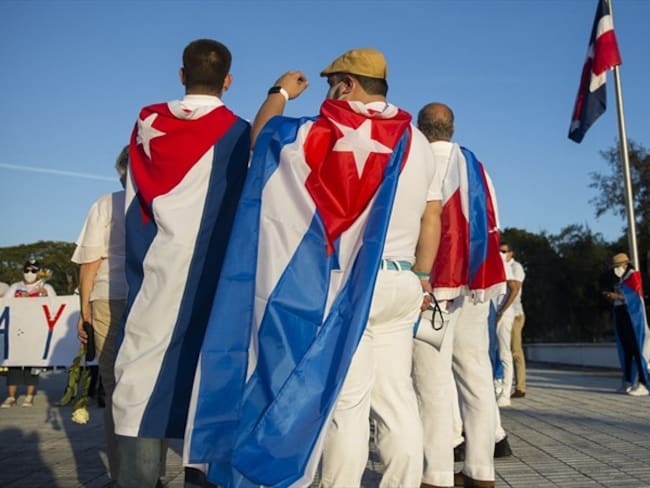 Manifestantes cubanos en La Habana. Foto: ERIKA SANTELICES/AFP via Getty Images
