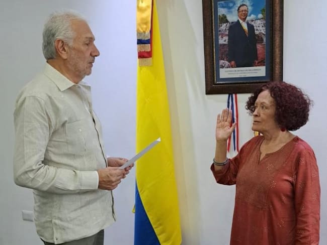 Vilma Velásquez Uribe se posesionó como cónsul en Haití. Foto: Presidencia.