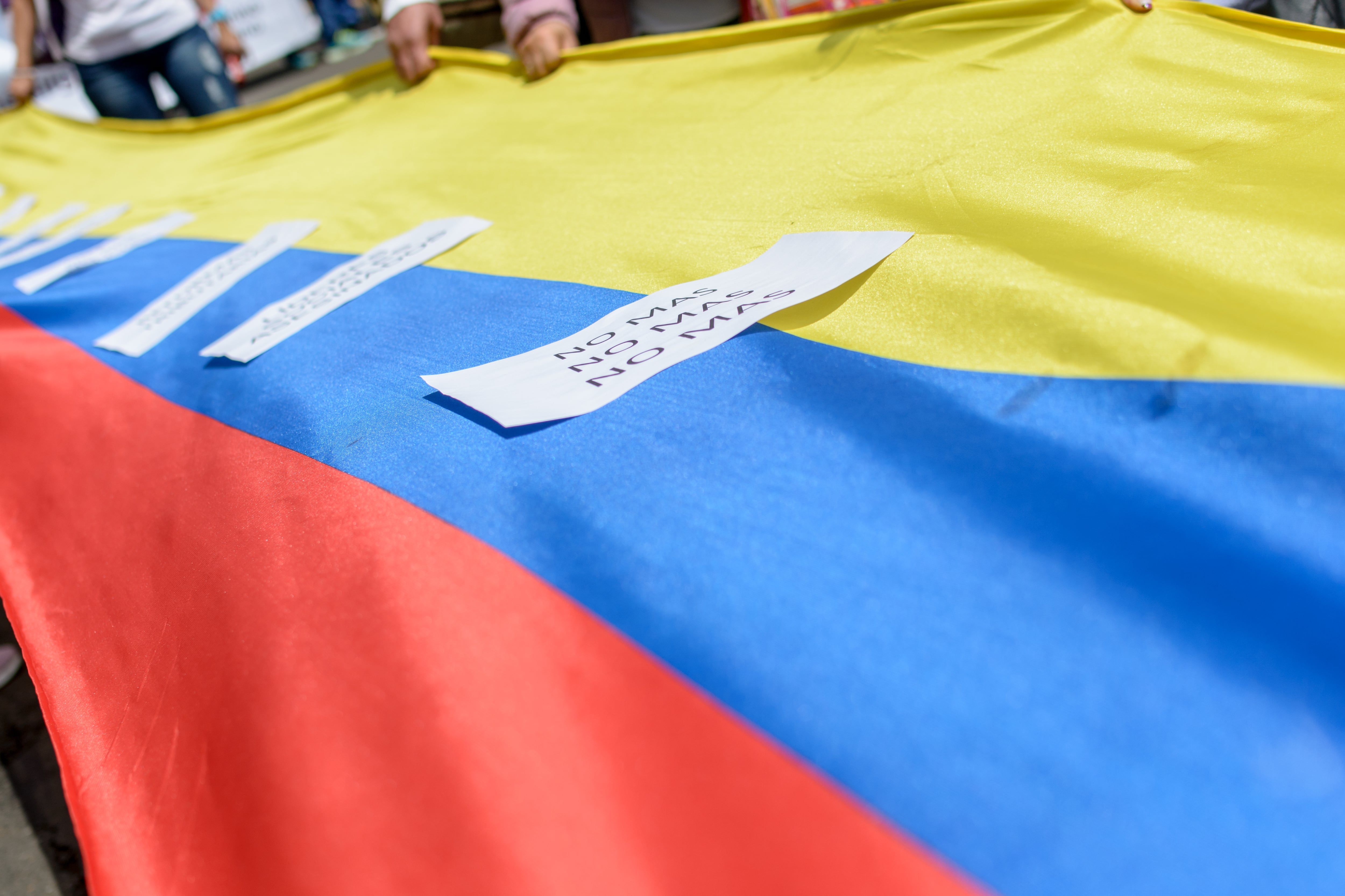Imagen de referencia de una bandera de Colombia. (Photo by Vanessa Gonzalez/NurPhoto via Getty Images)