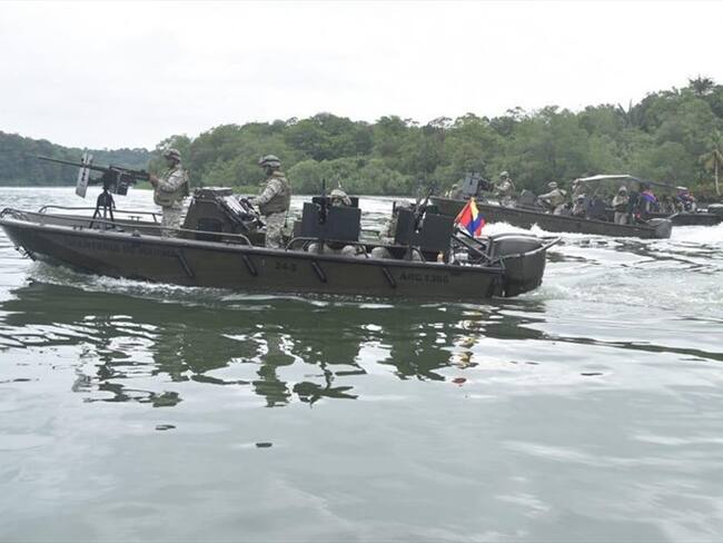 Las autoridades iniciaron operaciones en la zona para ubicar a los responsables . Foto: Archivo Armada Nacional
