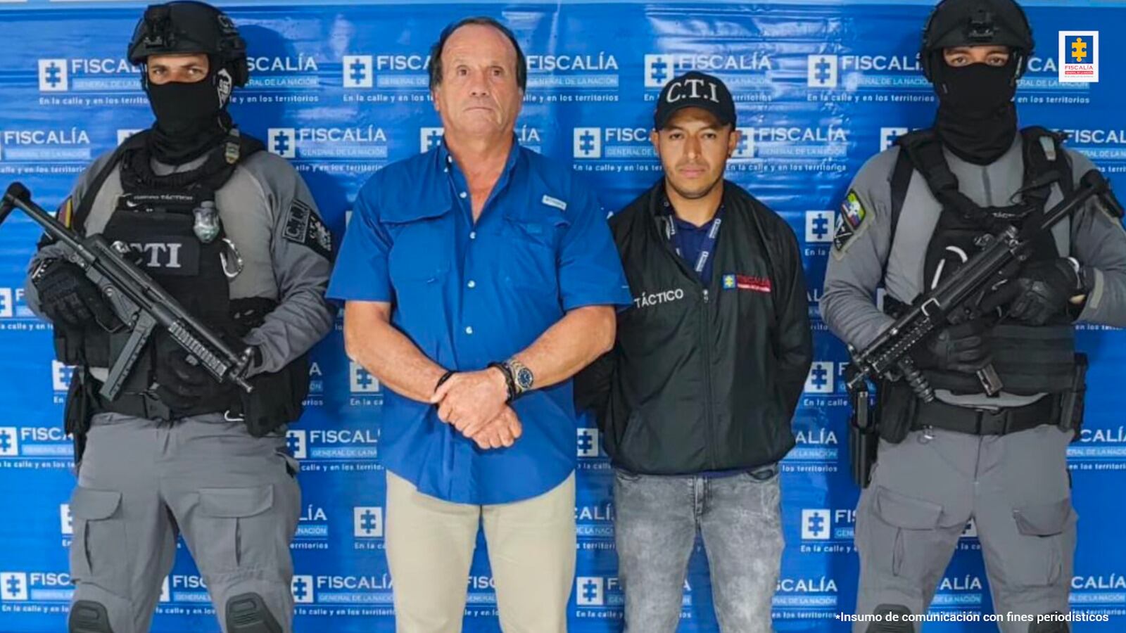 Captura del 'Mono Abello'. Foto: Fiscalía