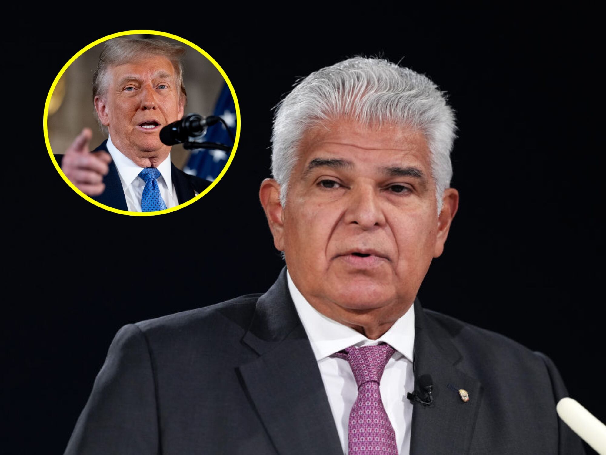 José Raúl Mulino. I Foto: eigh Vogel/Getty Images for Concordia Summit. Donald Trump. I Foto: Andrew Harnik/Getty Images.