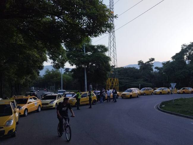 Protesta de taxis en Cúcuta. Foto: Archivo.