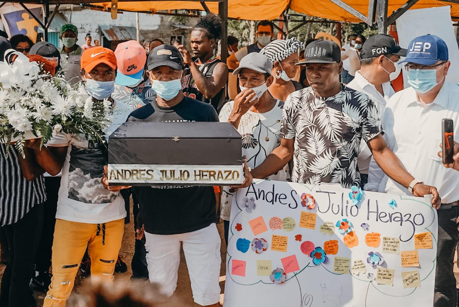 Entregan restos de hombre desaparecido hace casi 20 años por los paramilitares. Foto: Cortesía Unidad de Búsqueda de Desaparecidos.
