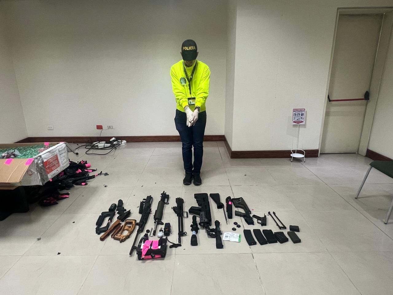 Material incautado en el aeropuerto Cortissoz. Foto: Policía Metropolitana de Barranquilla.