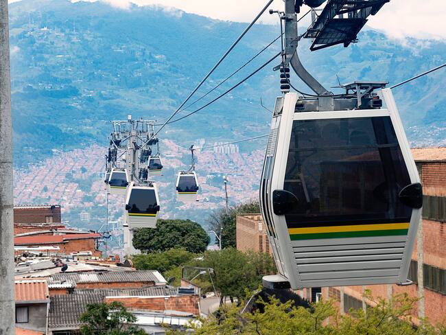 Teleférico en Medellín, Colombia. Foto: Getty Images