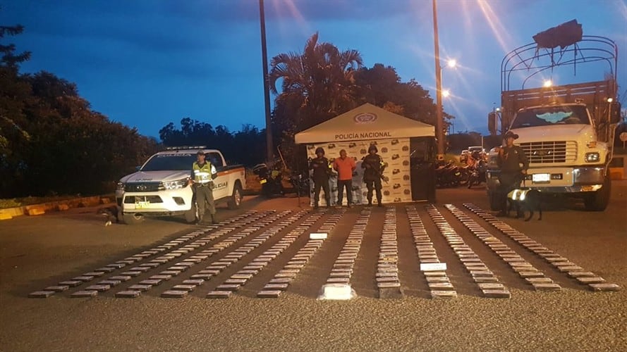 Información de inteligencia señala que la droga sería del Clan del Golfo que delinque en el suroccidente del país. Foto: Policía Nacional