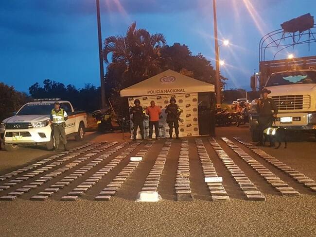 Información de inteligencia señala que la droga sería del Clan del Golfo que delinque en el suroccidente del país. Foto: Policía Nacional