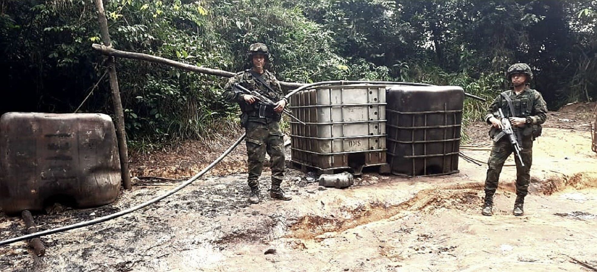 Neutralizada refinería ilegal del ELN en el Catatumbo. Foto: Ejército Nacional