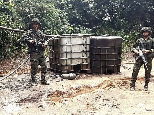 Neutralizada refinería ilegal del ELN en el Catatumbo. Foto: Ejército Nacional