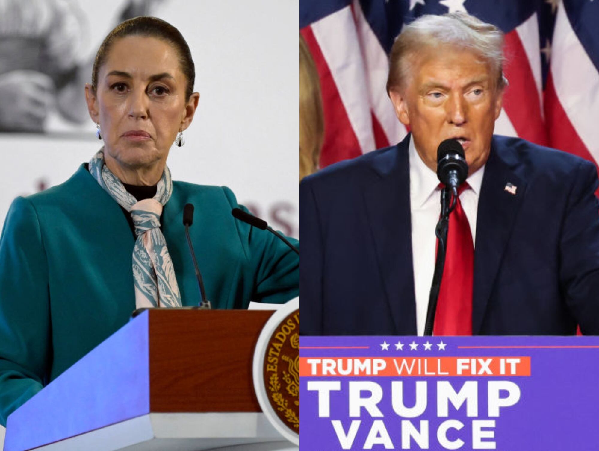 Claudia Sheinbaum y Donald Trump. Foto: Archivo/ Getty Images.