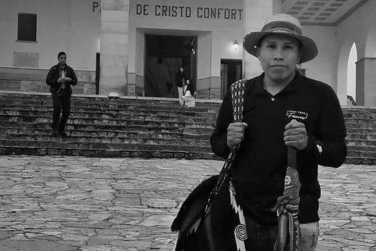 José Arley Cruz Chocué, líder indígena asesinado en Miranda, Cauca. Crédito: Pueblo Nasa del Valle del Cauca.