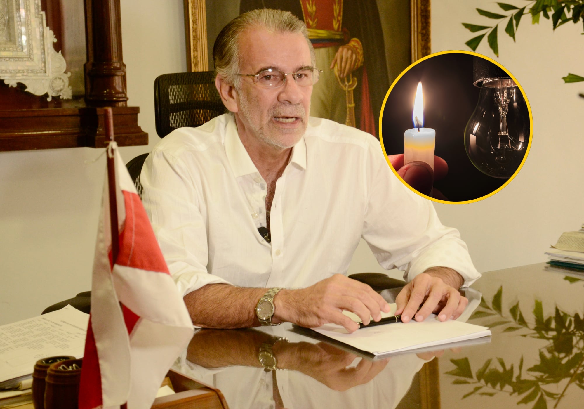 Eduardo Verano, gobernador del Atlántico, pidió “decisión política urgente” para evitar apagón en Colombia. Foto: Colprensa/ Getty images.