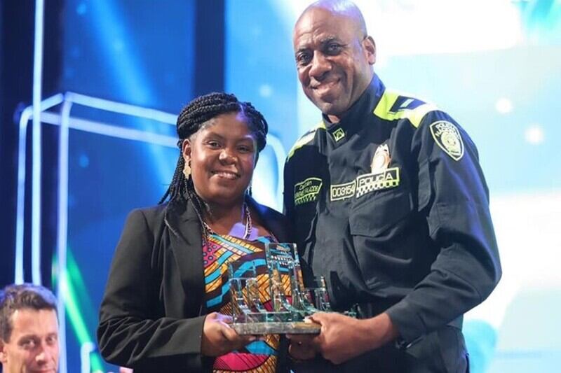 Francia Márquez y Parménides Palacios Rentería | Foto: Policía Nacional