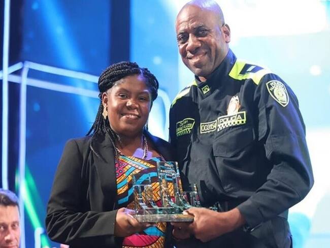 Francia Márquez y Parménides Palacios Rentería | Foto: Policía Nacional